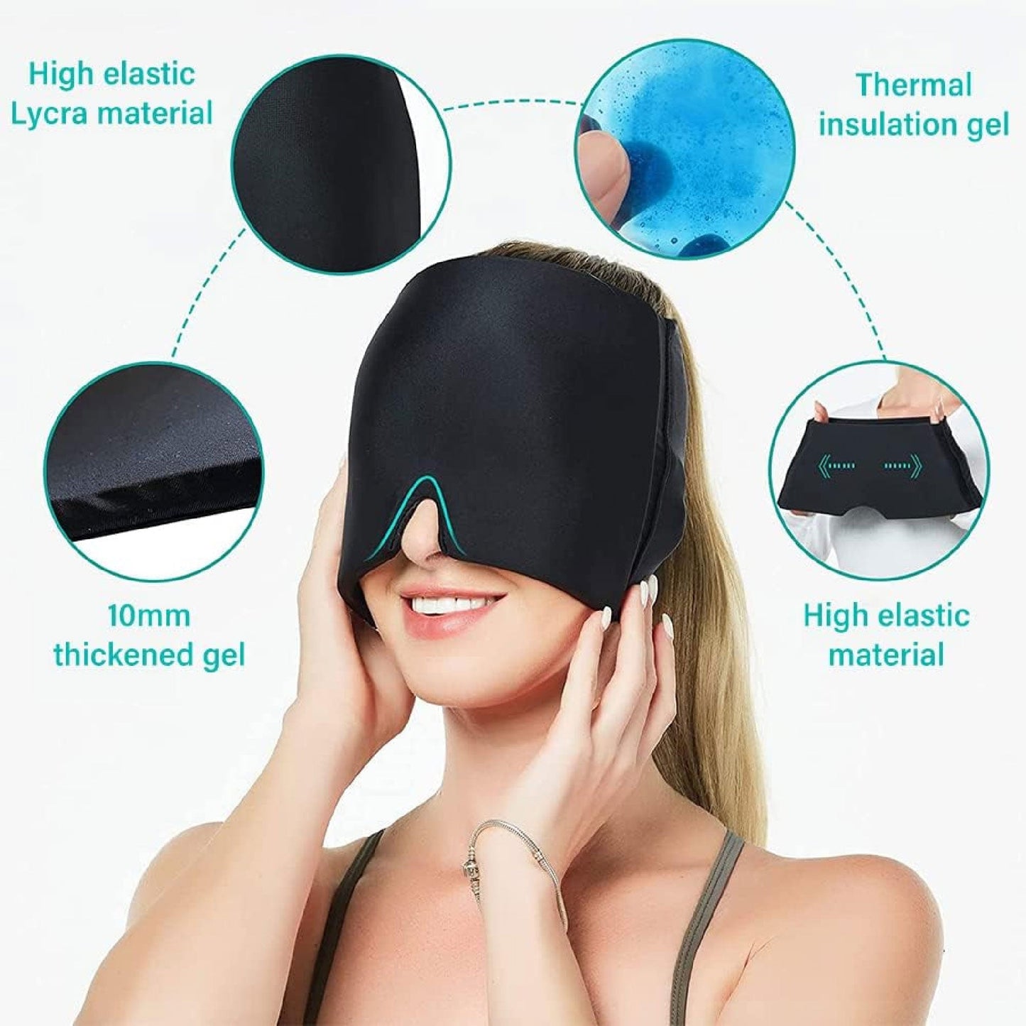 Mascara fría y caliente para migraña