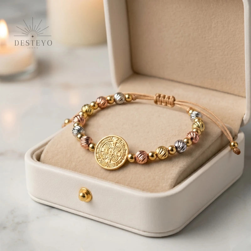 Pulsera san Benito 3 Oros