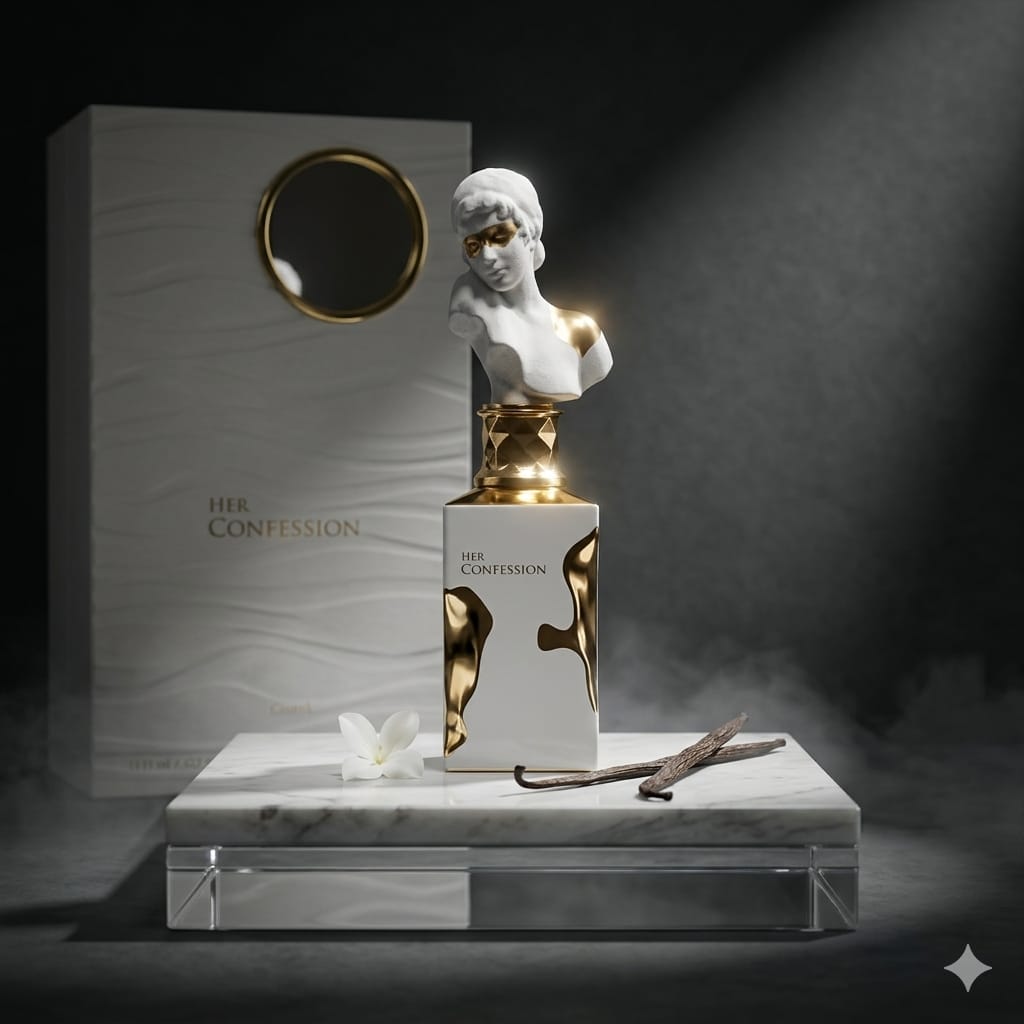 PERFUME HER CONFESSION COFRE + PERFUMERO
